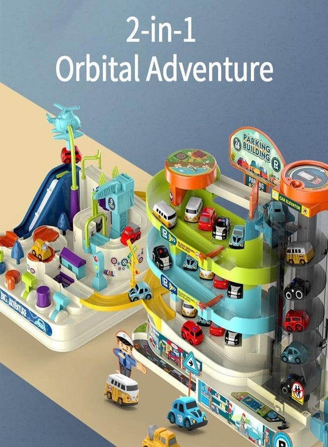 SKYBUCKET cardventure Parking Building toyet Kidsarage Playsetith Music, Lights, Race caramp & trackoys - Image 3